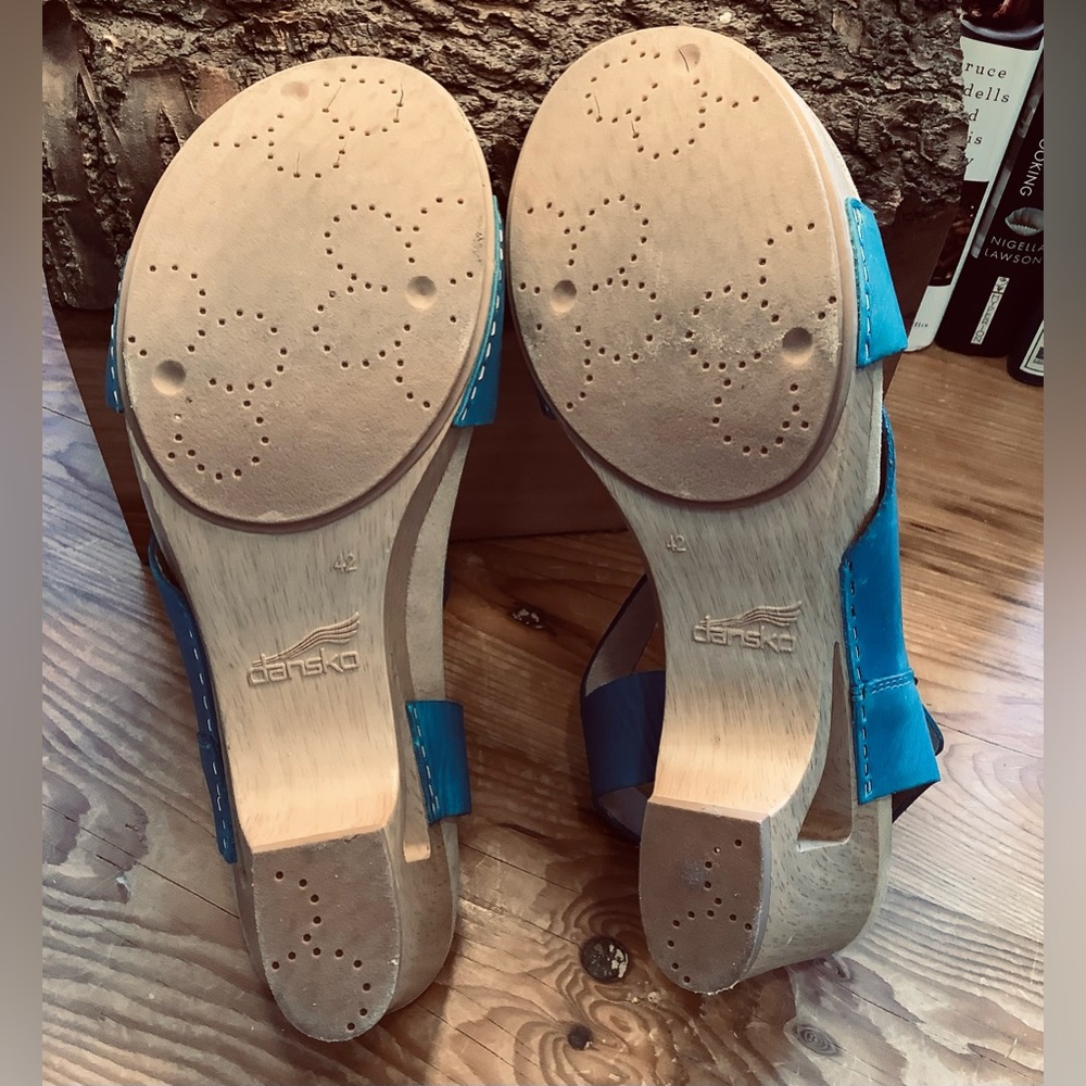 DANSKO WOOD TASHA HEEL SANDAL EU 42 - US 11 - Picture 5 of 6